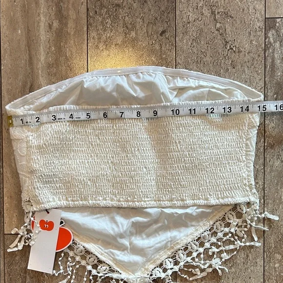 Cider Ivory Lace Fringe Bandeau - Picture 6 of 9